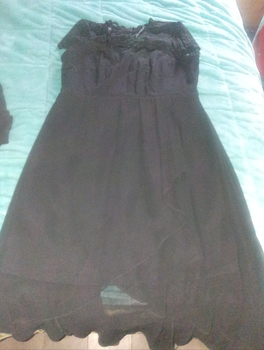 City Chic Black Lace-Trim Dress For Women